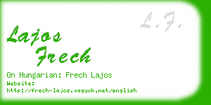 lajos frech business card